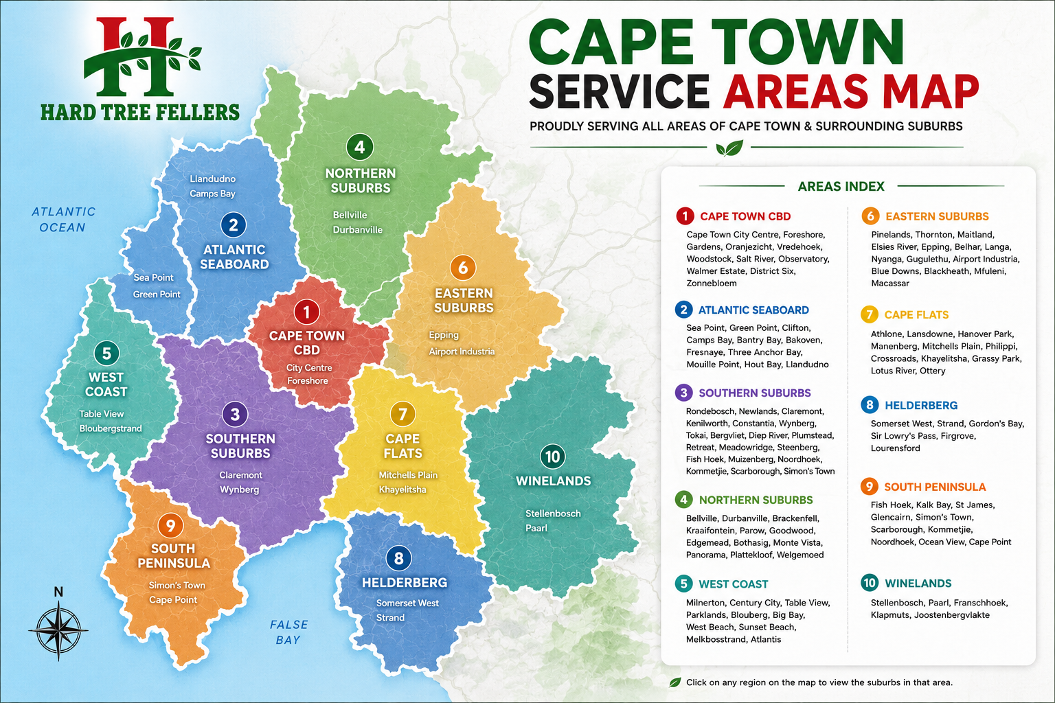 Cape Town Coverage Map - Hard Tree Fellers