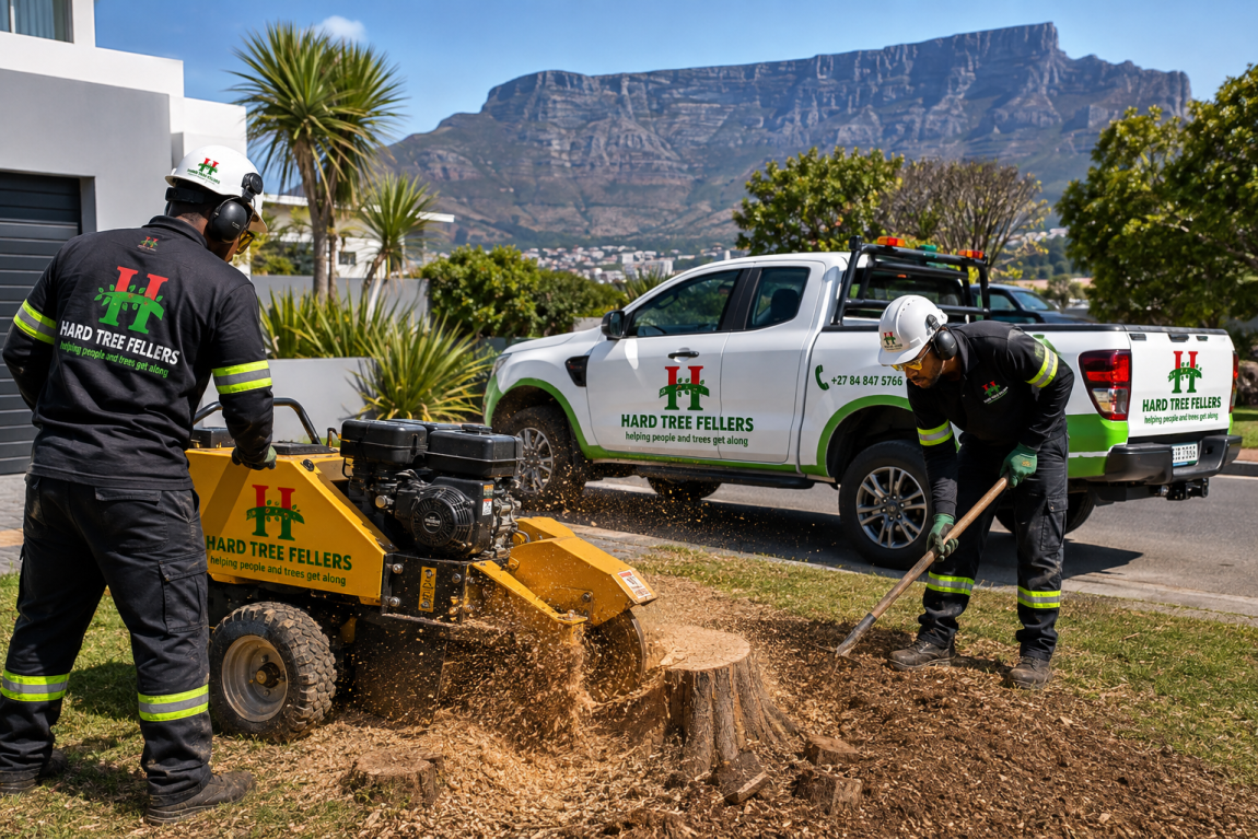Professional Tree Feller at Work in Cape Town